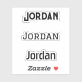 名前ブラックグラフィックフォントバージョン シール (シート)