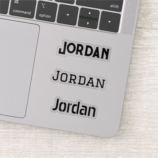 名前ブラックグラフィックフォントバージョン シール (詳細)