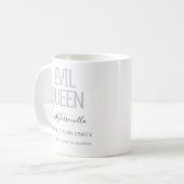 名前ブラックグレーイブクィーン コーヒーマグカップ (正面左)