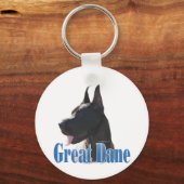 名前ブラックグレート・ダン キーホルダー (正面)