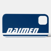 名前ブルー&ホワイトストライプスポーツipadケース Case-Mate iPhoneケース (裏面 (横))