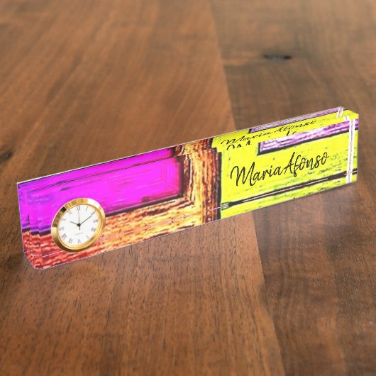 名前プレートカラフルの色 デスクネームプレート (側面)