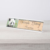 名前プレートジャイアントパンダ2. デスクネームプレート (正面)