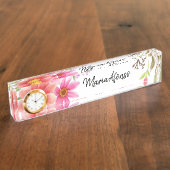 名前プレートフローラ デスクネームプレート (側面)