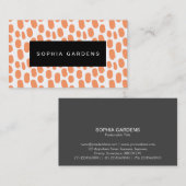 名前プレート絵を描 – ストローク – 桃 名刺 (正面/裏面)