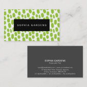 名前プレート絵を描 – ストローク – Martian Green 名刺 (正面/裏面)