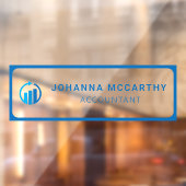 名前プレート |ガラスドア会計士ビジネスロゴW ウィンドウサイン (シート2)