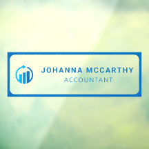 名前プレート |ガラスドア会計士ビジネスロゴW