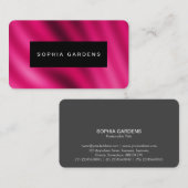 名前プレート – クリムゾングラデーション抽象芸術 名刺 (正面/裏面)