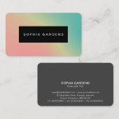 名前プレート – ソフトグラデーション名刺 名刺 (正面/裏面)