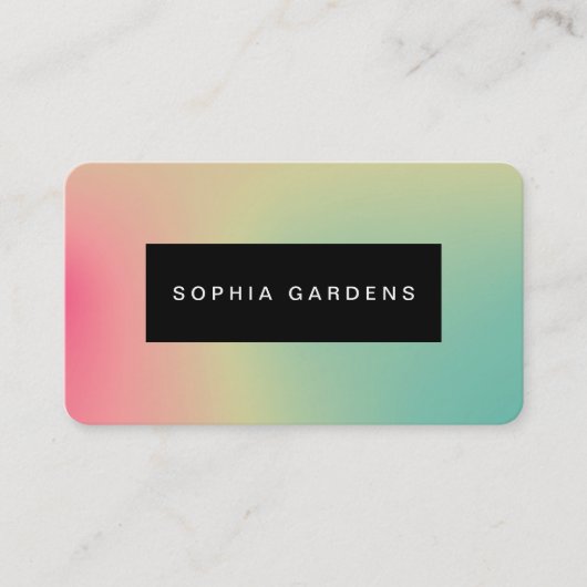 名前プレート – ソフトグラデーション名刺 名刺 (正面)