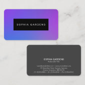 名前プレート – ソフトグラデーション 名刺 (正面/裏面)