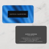 名前プレート – 青グラデーション抽象芸術 名刺 (正面/裏面)
