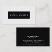 名前プレート – 黒(金ゴールドカード) 名刺 (正面/裏面)