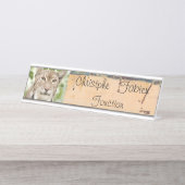 名前プレートcat lynx 1 . animals . デスクネームプレート (正面)