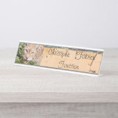 名前プレートcat lynx 2 . animals . デスクネームプレート (正面)