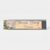 名前プレートcat lynx 2 . animals . デスクネームプレート (正面)