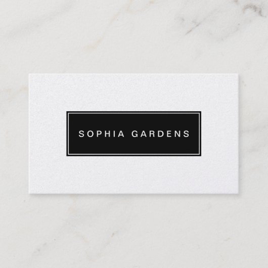 名前プレートv2 – 黒オンホワイト(金ゴールドカード) 名刺 (正面)