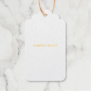 名前プレーンモダンミニマルシンプルリスト ギフトタグ