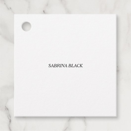 名前プレーンモダンミニマルシンプルリスト フェイバータグ (正面)