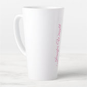 名前プロフェッショナルのミニマルな手書フェミニンき カフェラテマグ (左アングル)