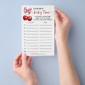 名前ベビーチューンさくらんぼベビーシャワーゲームカード チラシ (ハンドル)