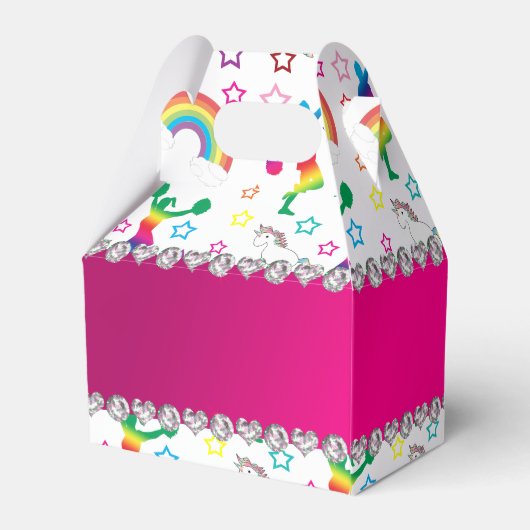 名前ホワイトチアリーティングレインボーユニコーン星 フェイバーボックス (裏面サイド)