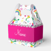 名前ホワイトチアリーティングレインボーユニコーン星 フェイバーボックス (正面サイド)