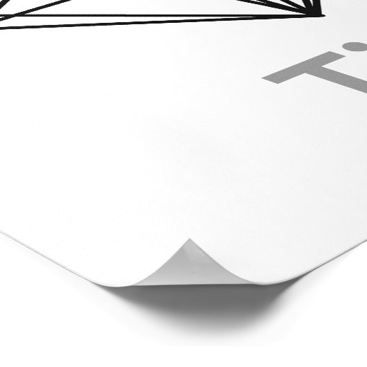 名前ポスタパーソナライズされたーの幾何学的ハート図形 ポスター (角)