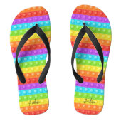 名前ポップ・アートのカラフル ビーチサンダル (フットベッド)