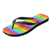 名前ポップ・アートのカラフル ビーチサンダル (アングル)