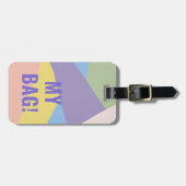 名前マイパーソナライズされたバッグパステルカラーカスタム文字 ラゲッジタグ (正面横)