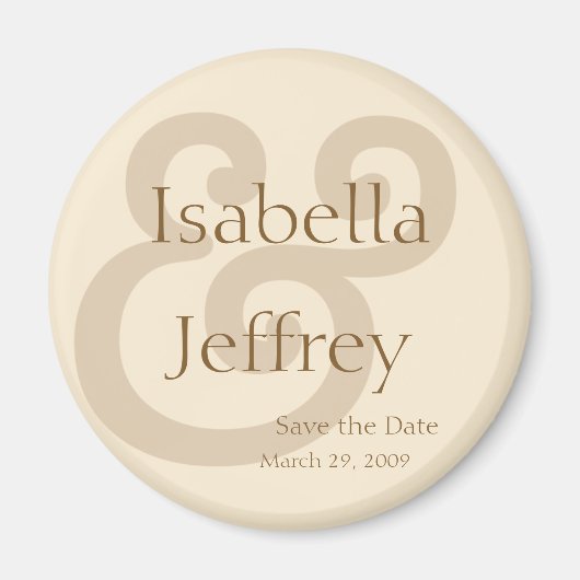 名前マグネット（カスタマイズ可能） マグネット (正面)