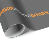 名前ミニマルエレガントプロフェッショナルグレー ラッピングペーパー (ロールコーナー)