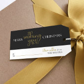 名前ミニマルハートスクリプト付きクリスマスプレゼントラベル ギフトタグ