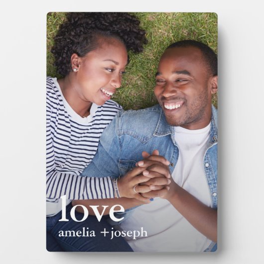 名前ミニマル付き愛写真プラーク フォトプラーク (正面)