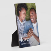 名前ミニマル付き愛写真プラーク フォトプラーク (側面)