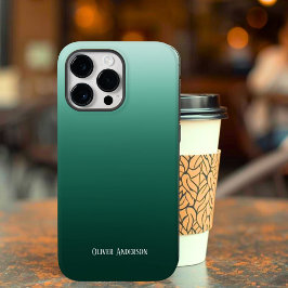 名前ミニマル付き緑の色合いで暗くなる Case-Mate iPhone 14 PRO MAXケース