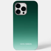 名前ミニマル付き緑の色合いで暗くなる Case-Mate iPhoneケース (裏面)