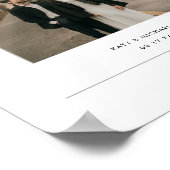 名前ミニマル付きPolaroid写真カップル ポスター (角)