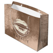 名前メタルキスリップチョクレートスキニーブロンズ金ゴールド ラージペーパーバッグ (裏面アングル)