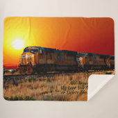 名前メッセージの追加 – Sunset Diesel Molectra Train シェルパブランケット (正面(横))