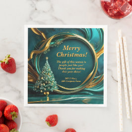 名前メッセージ会社グリーンクリスマスツリー金ゴールド