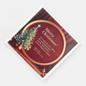名前メッセージ会社レッド金ゴールド+クリスマスツリー (コーナー)