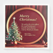 名前メッセージ会社レッド金ゴールド+クリスマスツリー (正面)