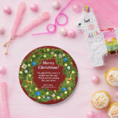 名前メッセージ、会社のオフィスのクリスマス7" ペーパープレート (パーティー)