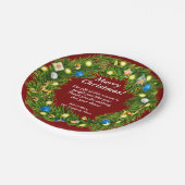 名前メッセージ、会社のオフィスのクリスマス7" ペーパープレート (アングル)