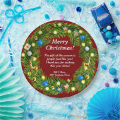 名前メッセージ、会社のオフィスのクリスマス9" ペーパープレート (パーティー)