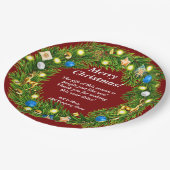 名前メッセージ、会社のオフィスのクリスマス9" ペーパープレート (アングル)