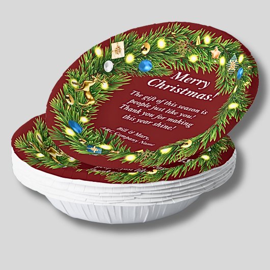 名前メッセージ、会社の営業所クリスマス ペーパーボウル